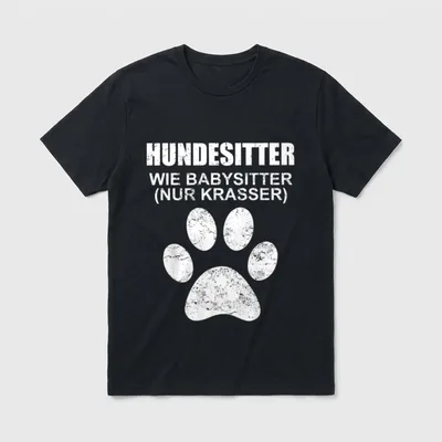 Lustiger Hundesitter Spruch Hundebetreuer T-Shirt – Klassisches T-Shirt in Schwarz