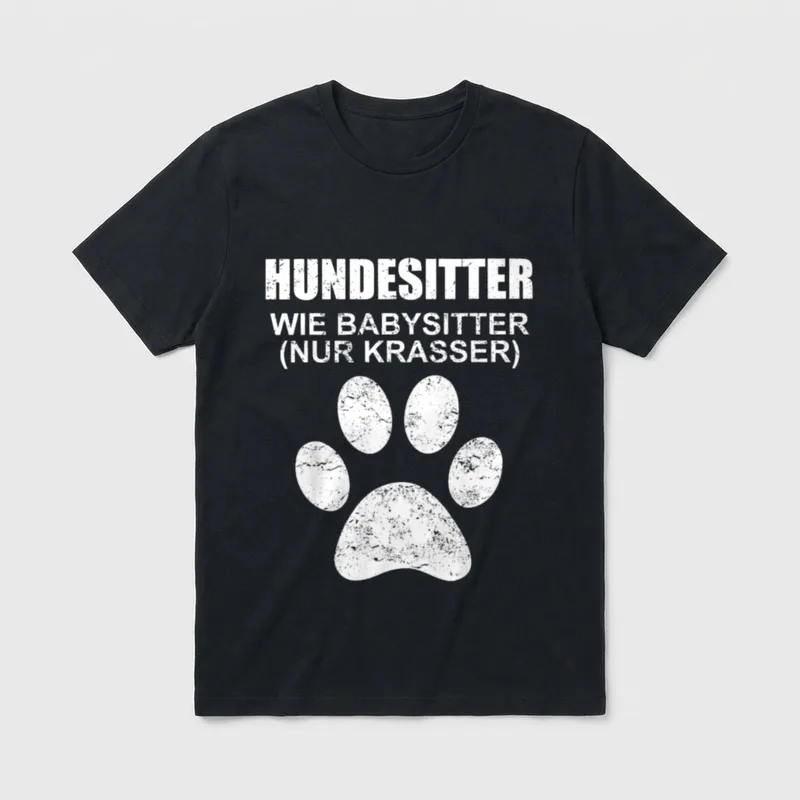 Lustiger Hundesitter Spruch Hundebetreuer T-Shirt – Klassisches T-Shirt in Schwarz