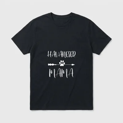 Havaneser Havi Mama Pfote T-Shirt – Klassisches T-Shirt in Schwarz