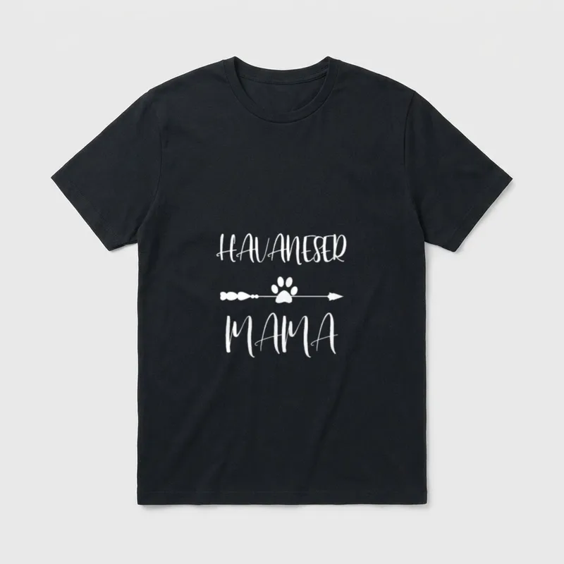 Havaneser Havi Mama Pfote T-Shirt – Klassisches T-Shirt in Schwarz