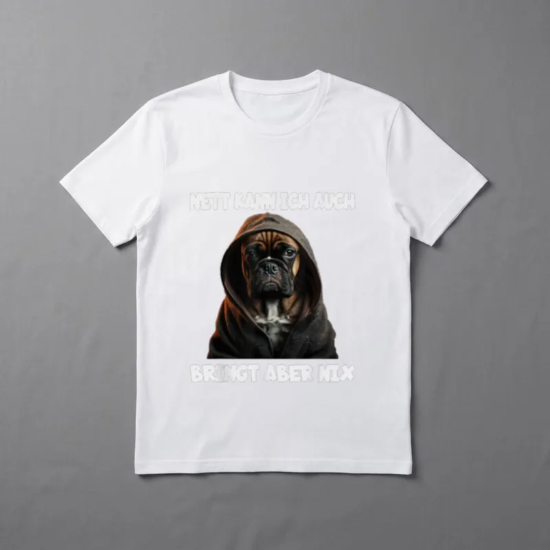 Witziger Hund T-Shirt – Klassisches T-Shirt in Schwarz