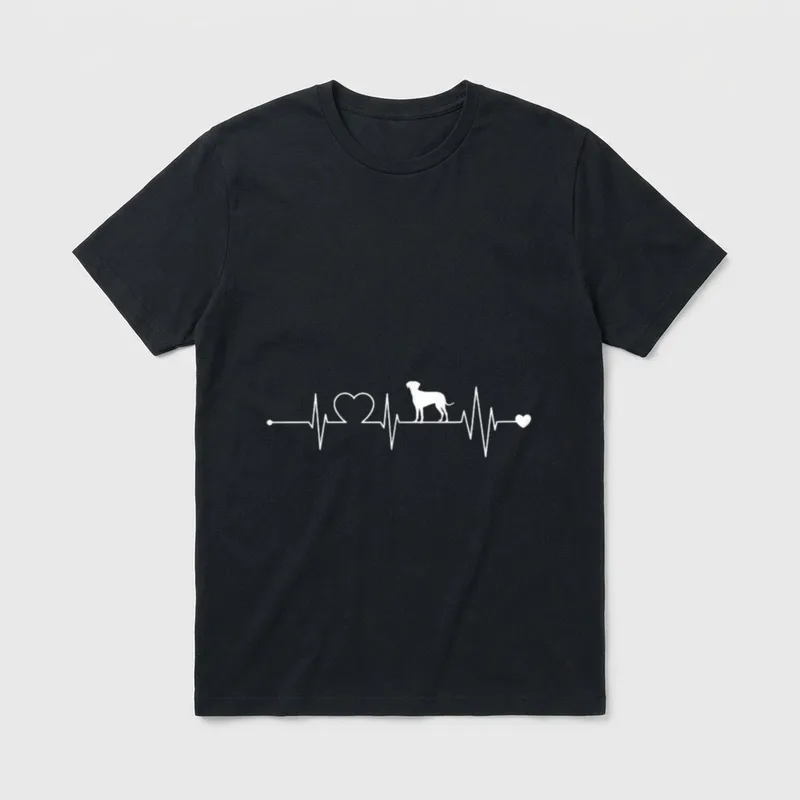 Hund Herzschlag Hunde Vorstehhund T-Shirt – Klassisches T-Shirt in Schwarz