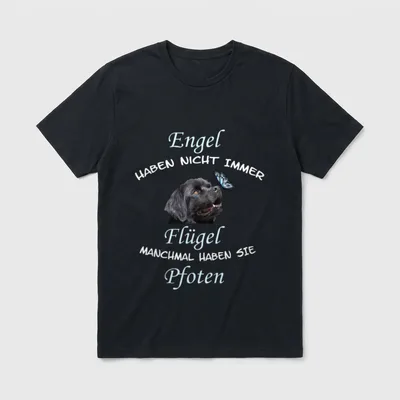 Neufundländer Hund Engel Flügel T-Shirt – Klassisches T-Shirt in Schwarz