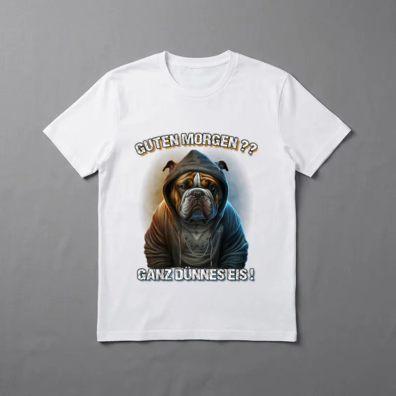 Guten Morgen? Ganz Dünnes T-Shirt 0434 – Klassisches T-Shirt in Schwarz