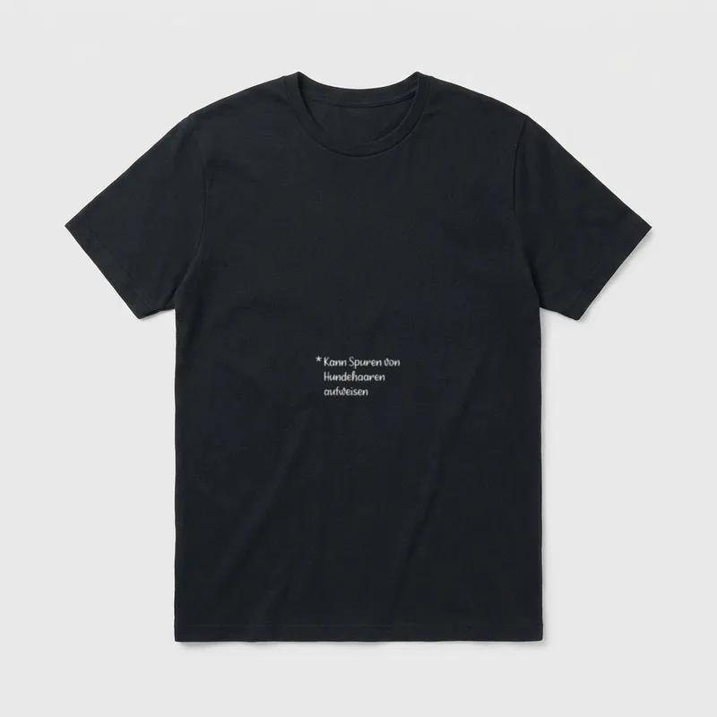 Kann Spuren von Hundehaaren Lustige Hundesprüche T-Shirt – Klassisches T-Shirt in Schwarz