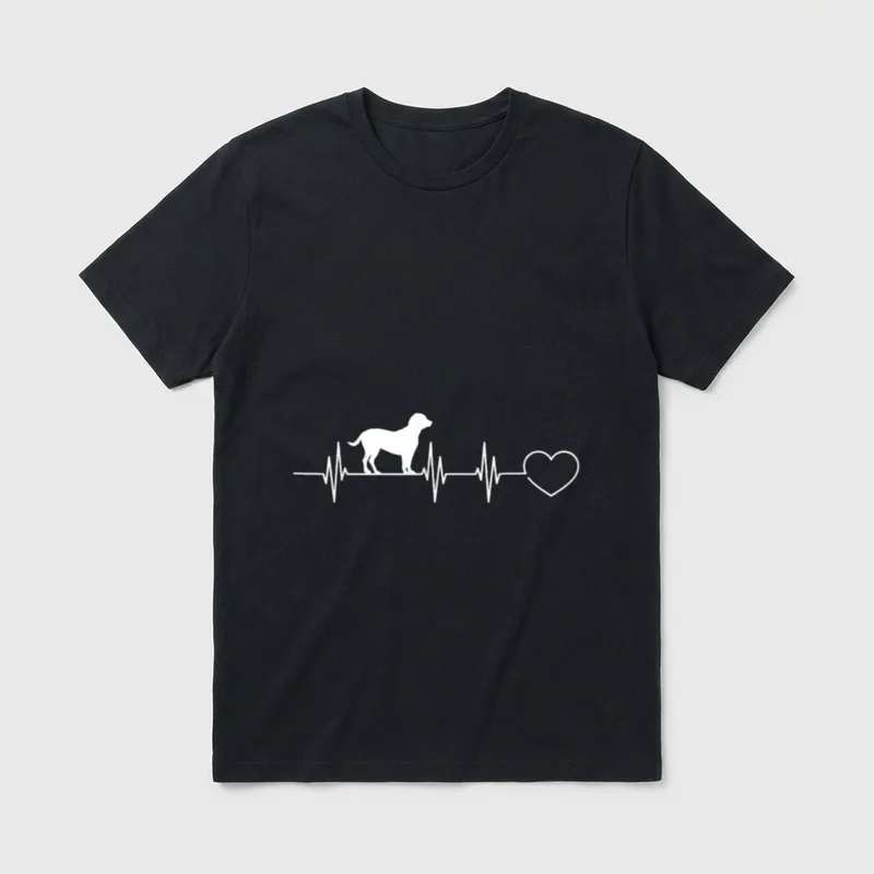 Hannoversche Schweisshund Herzschlag Schweißhund T-Shirt – Klassisches T-Shirt in Schwarz