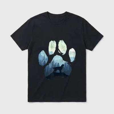 Gordon Setter Hundepfote Mama T-Shirt – Klassisches T-Shirt in Schwarz