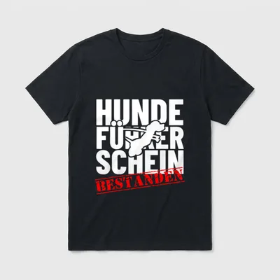 Hundeführerschein bestanden für Hundebesitzer T-Shirt – Klassisches T-Shirt in Schwarz