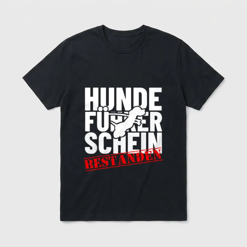 Hundeführerschein bestanden für Hundebesitzer T-Shirt – Klassisches T-Shirt in Schwarz