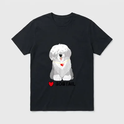 Old English Sheepdog Bobtail T-Shirt – Klassisches T-Shirt in Schwarz