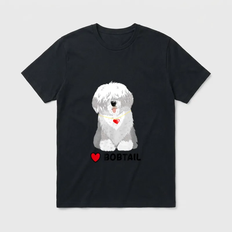 Old English Sheepdog Bobtail T-Shirt – Klassisches T-Shirt in Schwarz