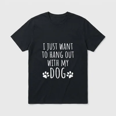 I Just Want To T-Shirt – Klassisches T-Shirt in Schwarz