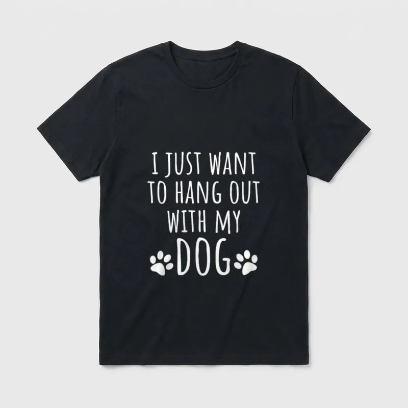 I Just Want To T-Shirt – Klassisches T-Shirt in Schwarz