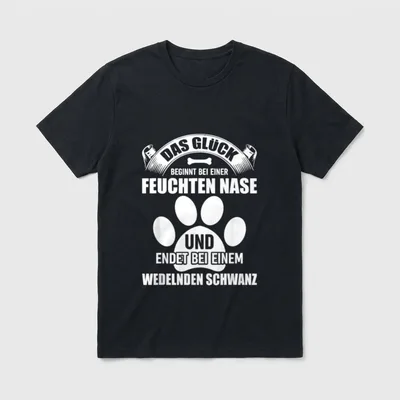 Hunde Spruch Hund Pfote T-Shirt – Klassisches T-Shirt in Schwarz