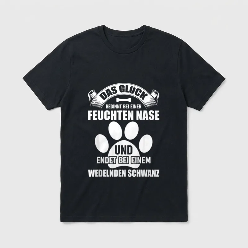 Hunde Spruch Hund Pfote T-Shirt – Klassisches T-Shirt in Schwarz