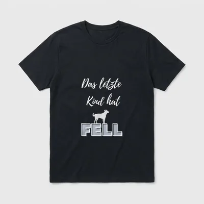Das letzte Kind hat Fell T-Shirt – Klassisches T-Shirt in Schwarz