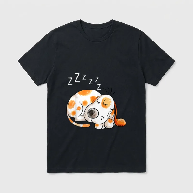 Schnarchender Hund I Hunde T-Shirt – Klassisches T-Shirt in Schwarz