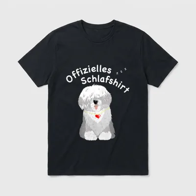 Bobtail Bobtail Old English T-Shirt – Klassisches T-Shirt in Schwarz