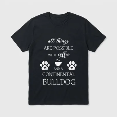 Continental Bulldog Herrchen Conti T-Shirt – Klassisches T-Shirt in Schwarz