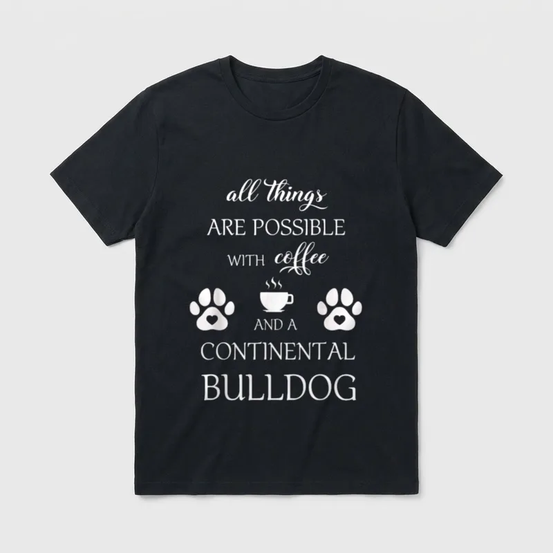 Continental Bulldog Herrchen Conti T-Shirt – Klassisches T-Shirt in Schwarz