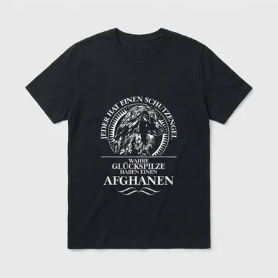 Afghane Schutzengel Hunde Hund T-Shirt – Klassisches T-Shirt in Schwarz