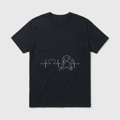 Ich Liebe Meinen Hund T-Shirt – Klassisches T-Shirt in Schwarz