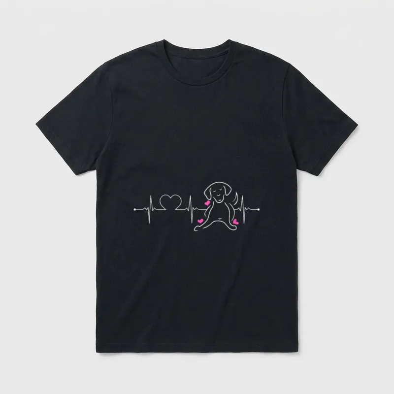 Ich Liebe Meinen Hund T-Shirt – Klassisches T-Shirt in Schwarz