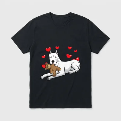 Dogo Argentino Hund T-Shirt – Klassisches T-Shirt in Schwarz