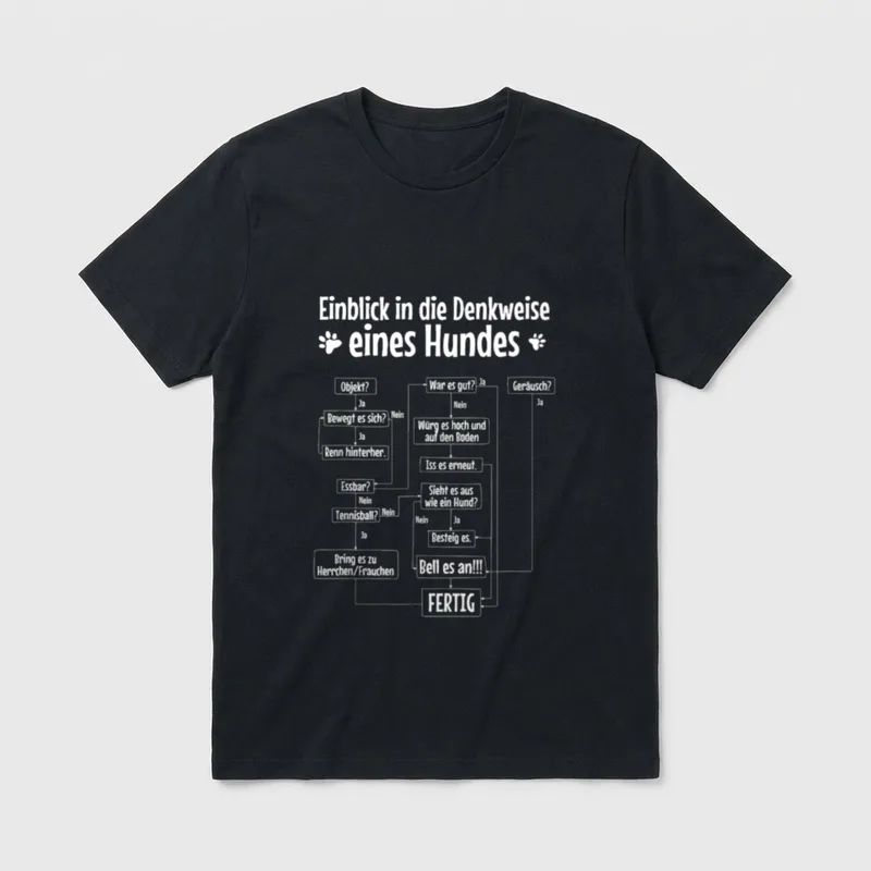 Einblicke in die Denkweise T-Shirt – Klassisches T-Shirt in Schwarz