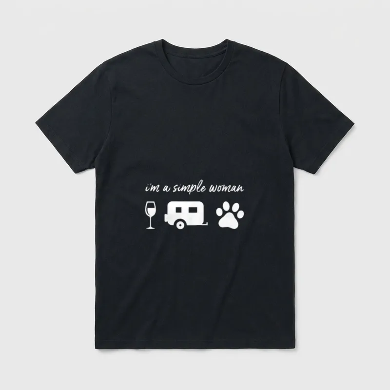 Ich Bin Eine Einfache Frau T-Shirt – Klassisches T-Shirt in Schwarz