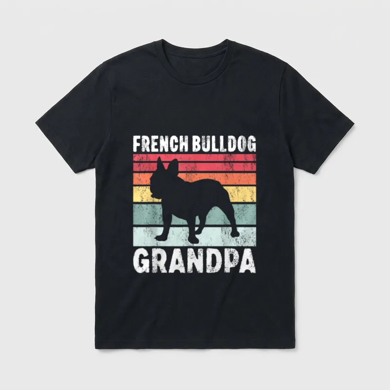 French Bulldog Grandpa Hunde T-Shirt – Klassisches T-Shirt in Schwarz
