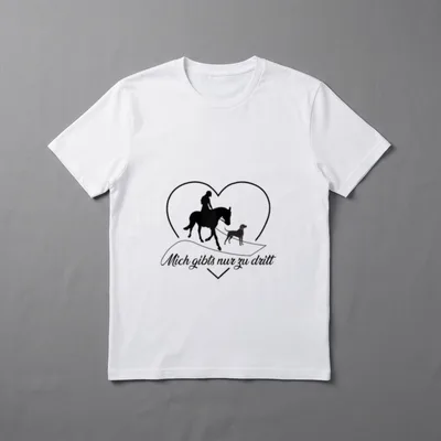Hund & Pferd Tierliebe T-Shirt – Klassisches T-Shirt in Schwarz