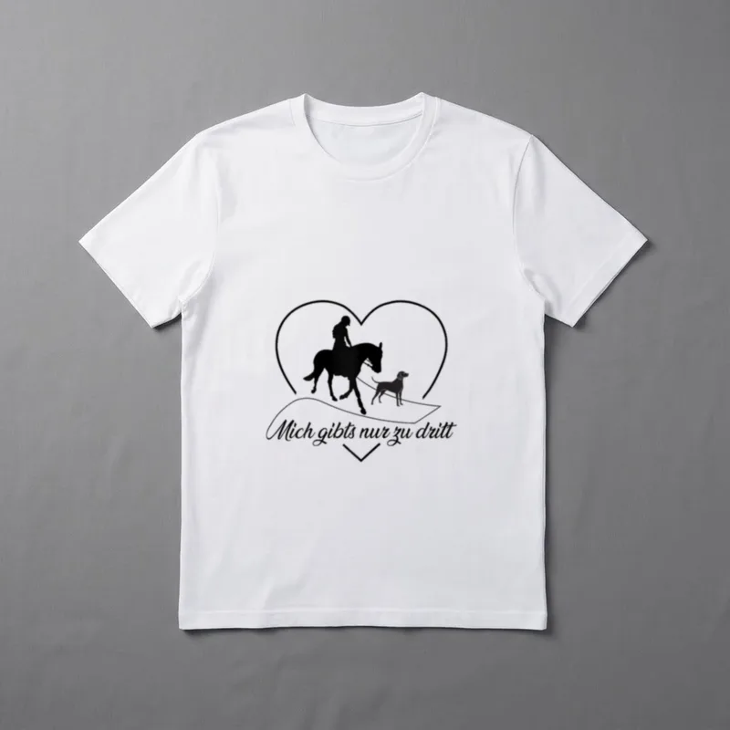 Hund & Pferd Tierliebe T-Shirt – Klassisches T-Shirt in Schwarz
