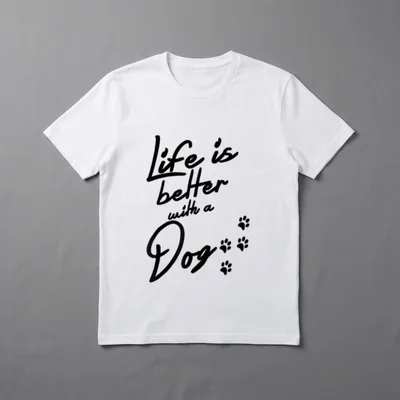 Life Is Better With Lustige Hundesprüche T-Shirt – Klassisches T-Shirt in Schwarz