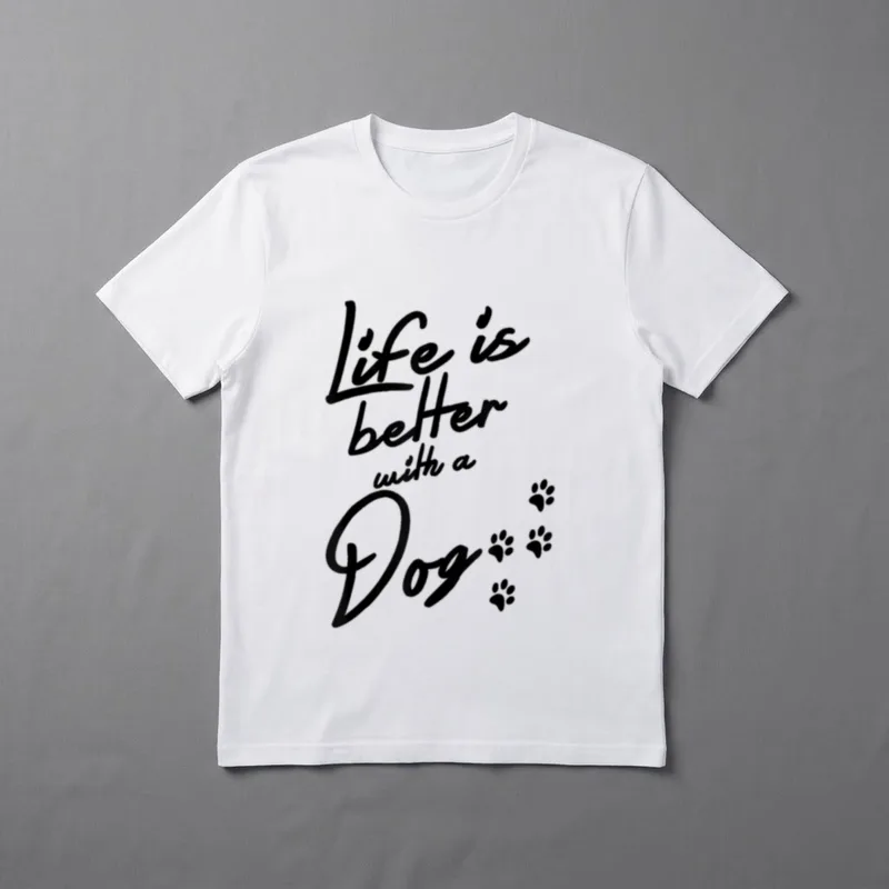 Life Is Better With Lustige Hundesprüche T-Shirt – Klassisches T-Shirt in Schwarz