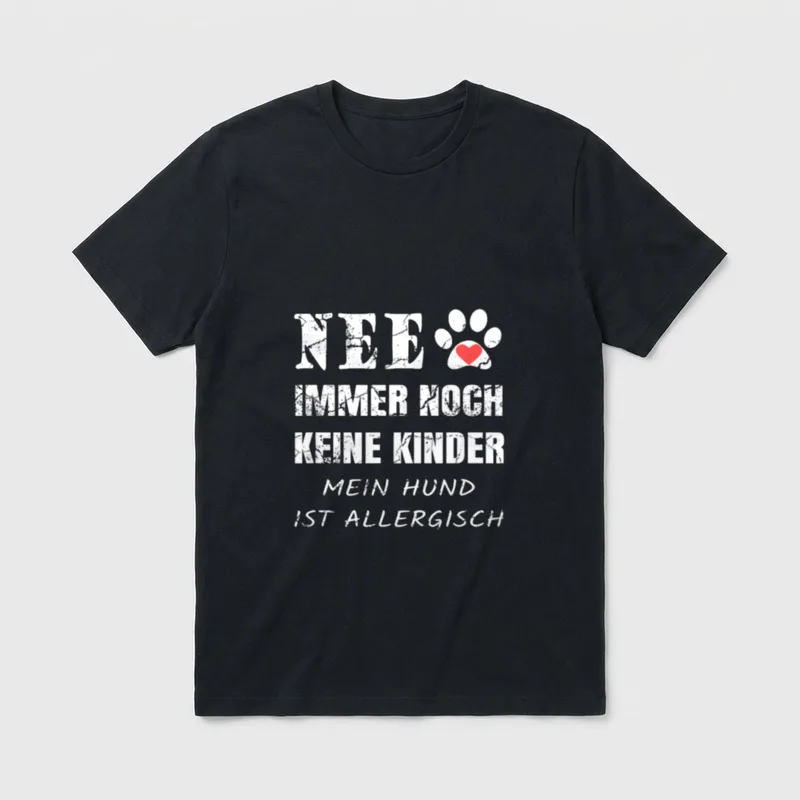 Lustige Hunde ich habe T-Shirt – Klassisches T-Shirt in Schwarz