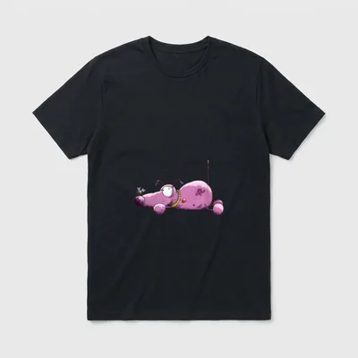 Cooler Pinker Hund T T-Shirt – Klassisches T-Shirt in Schwarz