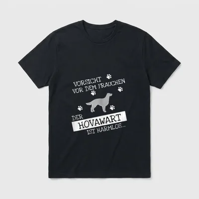 Hovawart Hunde Pfoten Hundesprüche T-Shirt – Klassisches T-Shirt in Schwarz