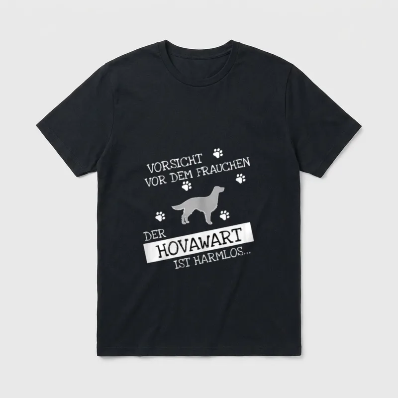 Hovawart Hunde Pfoten Hundesprüche T-Shirt – Klassisches T-Shirt in Schwarz