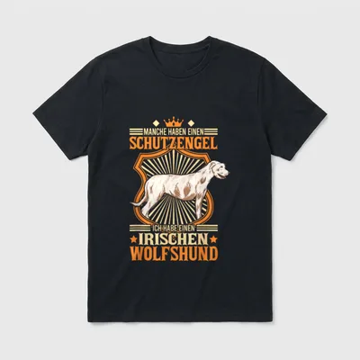 Irischer Wolfshund Schutzengel Irish T-Shirt – Klassisches T-Shirt in Schwarz