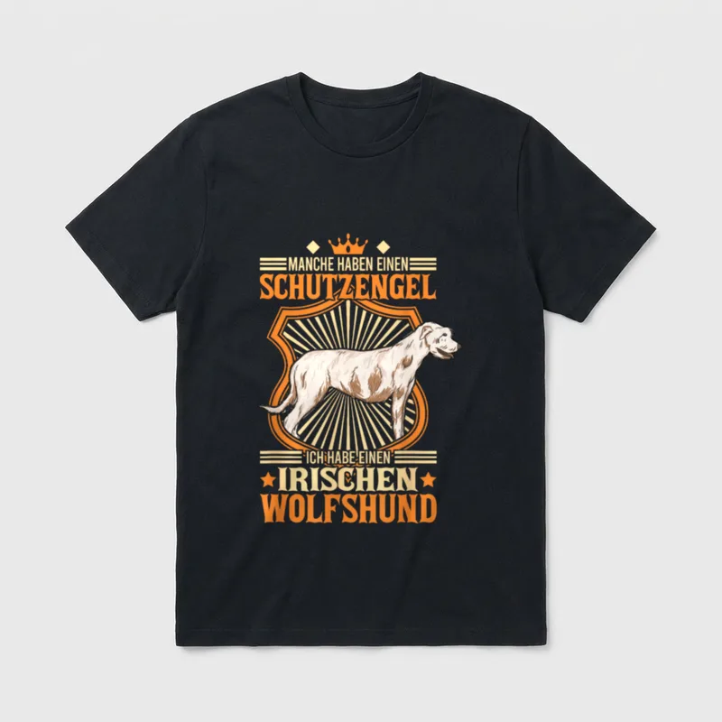 Irischer Wolfshund Schutzengel Irish T-Shirt – Klassisches T-Shirt in Schwarz