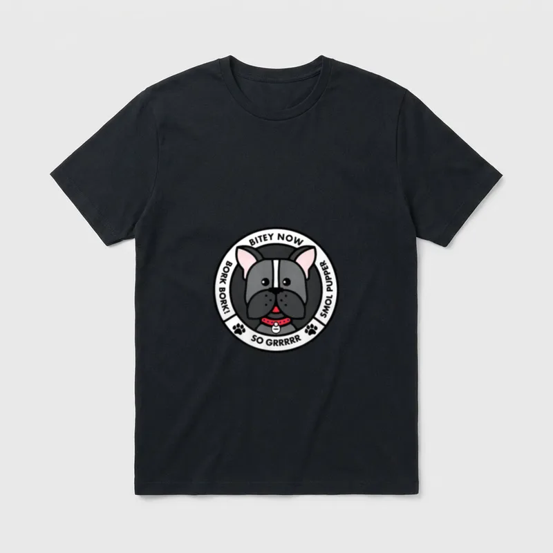 Cute Doggo Puppers Bork T-Shirt – Klassisches T-Shirt in Schwarz