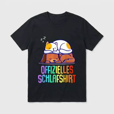 Offizielles Schlafshirt Hund T-Shirt – Klassisches T-Shirt in Schwarz