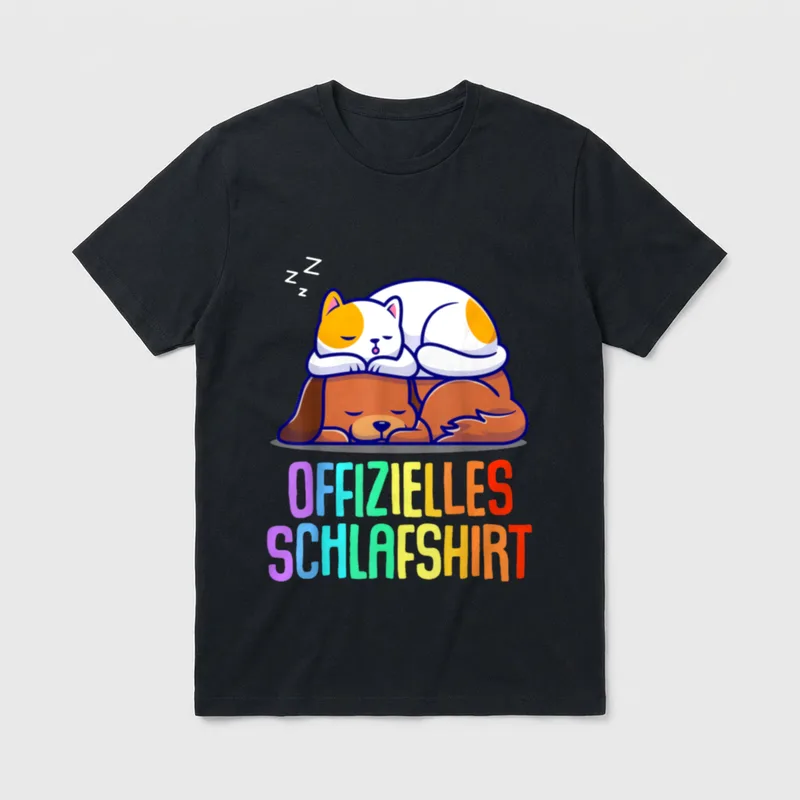 Offizielles Schlafshirt Hund T-Shirt – Klassisches T-Shirt in Schwarz