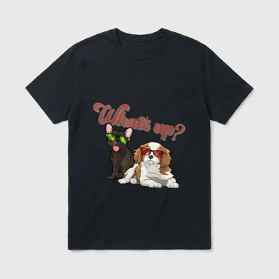 Hunde Verrückt Lustig Cool T-Shirt – Klassisches T-Shirt in Schwarz