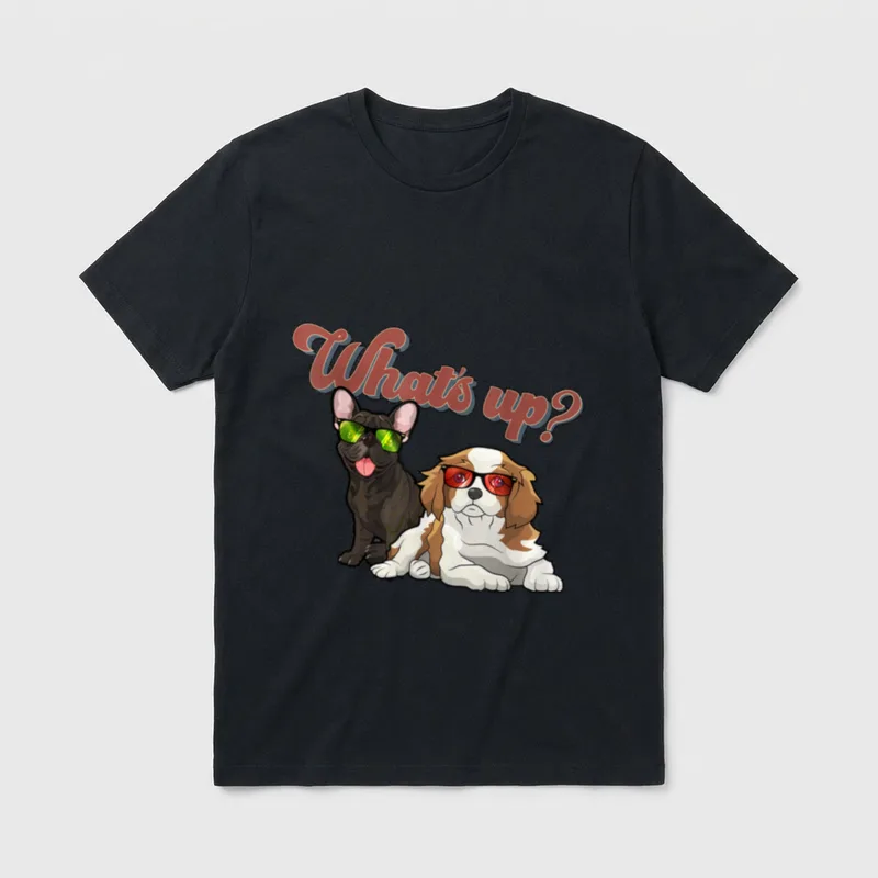 Hunde Verrückt Lustig Cool T-Shirt – Klassisches T-Shirt in Schwarz