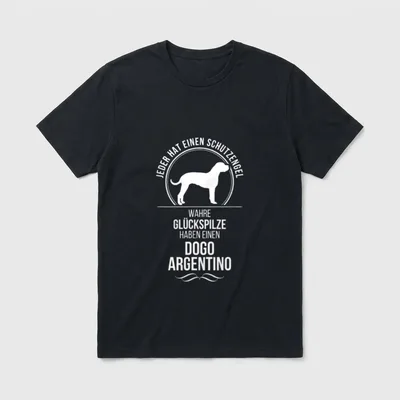 Dogo Argentino Schutzengel Hunde T-Shirt – Klassisches T-Shirt in Schwarz