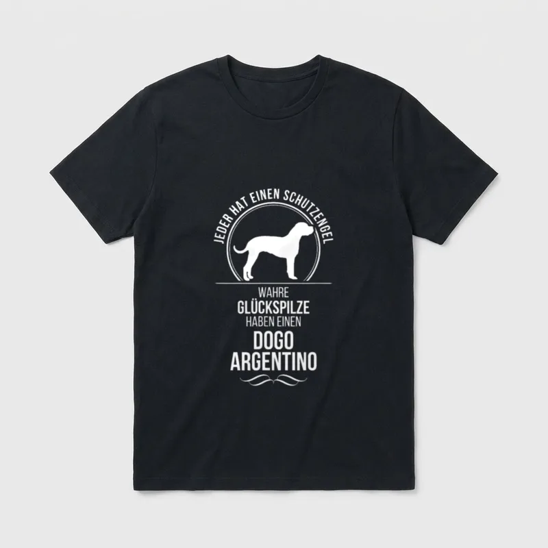 Dogo Argentino Schutzengel Hunde T-Shirt – Klassisches T-Shirt in Schwarz