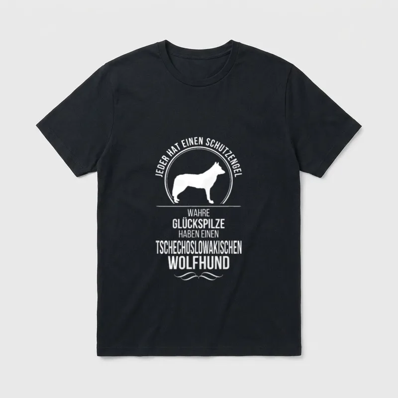 Tschechoslowakischer Wolfhund Schutzengel Hunde T-Shirt – Klassisches T-Shirt in Schwarz