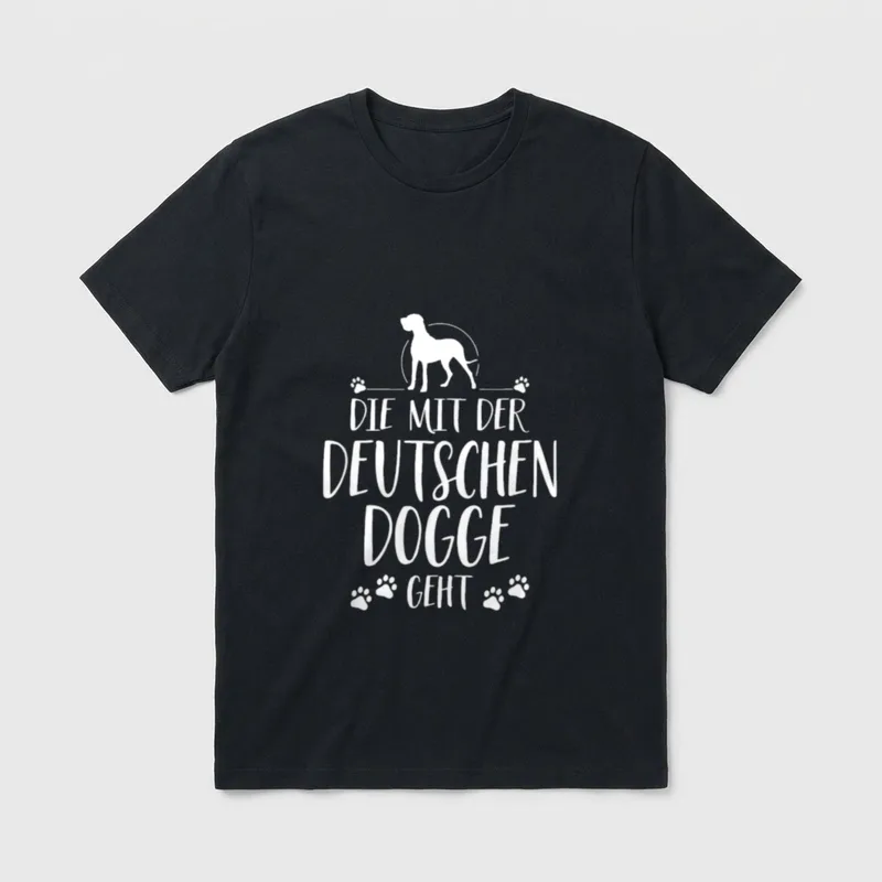 Die mit der Deutschen T-Shirt – Klassisches T-Shirt in Schwarz
